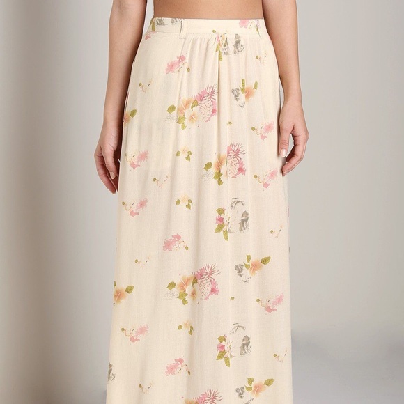 Feather Rose Maxi Skirt - Picture 1 of 6